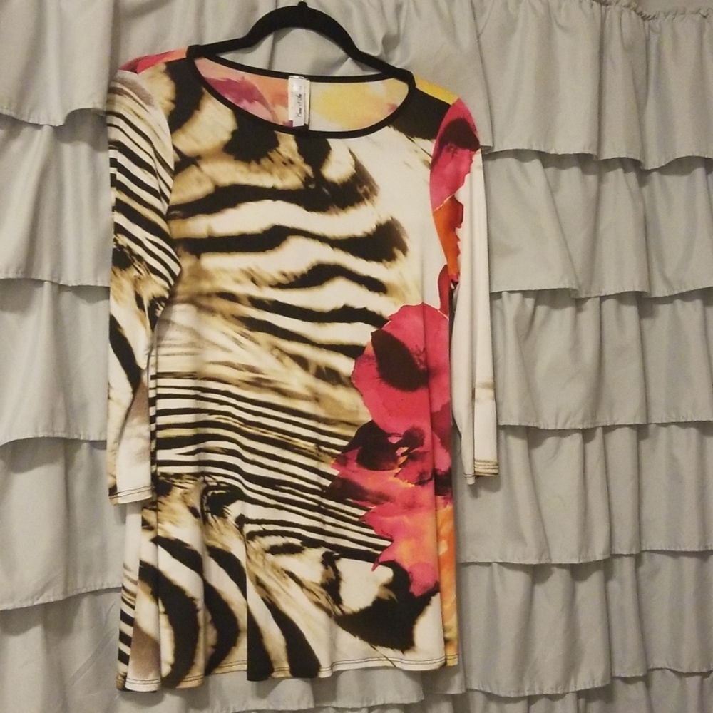 Mixed Print Tunic